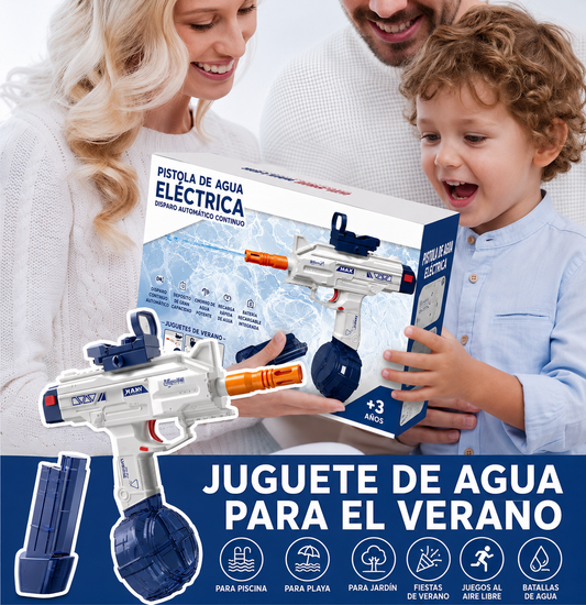 Pistola de Agua Eléctrica Recargable por USB para Niños (o no 🙂‍↔️)